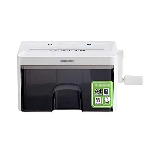 ciko Manual Shredder,Hand Crank File Paper Shredder Heavy Duty Paper Cut Shredder for Office Home School