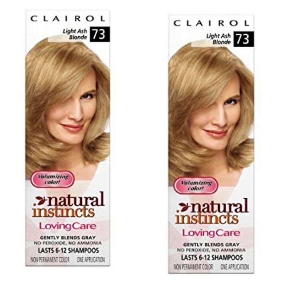 Clairol Natural Instincts Loving Care Hair Color #73, Light Ash Blonde (2 Pack)