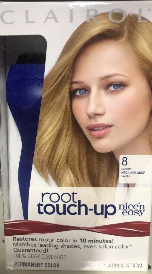Clairol Nice N Easy Root Touch-Up 8 Medium Blonde 10 Minute Gray Coverage Color