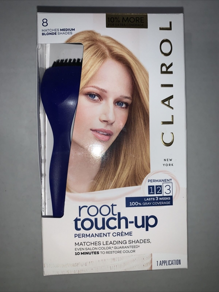 CLAIROL ROOT TOUCH-UP #8 MEDIUM BLONDE 1 APPLICATION PERMANENT CREME 10 MINUTES