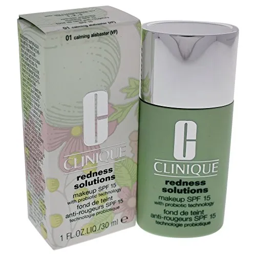 Clinique Redness Solutions SPF 15 Calming Makeup for Women, Alabaster, 1 Ounce