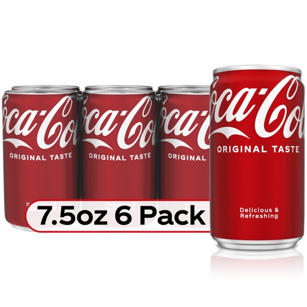 Coca-Cola Soda Soft Drink, 7.5 fl oz, 6 Pack