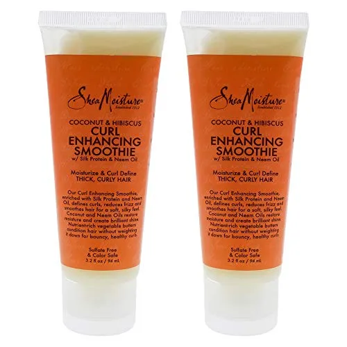 Coconut and Hibiscus Curl Enhancing Smoothie by Shea Moisture for Women - 3.2 oz Cream - Pack of 2