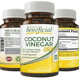 Coconut Vinegar Capsules â Powerful Apple Cider Vinegar Alternative, Nutrient Dense from Coconut Sap, Rich in Minerals, 17 Amino Acids, Low Glycemic, Keto-Athlete-Diet Friendly, 120 Capsules