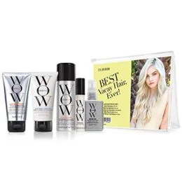 COLOR WOW Best Vacay Hair Ever Travel Kit Includes Shampoo, Conditioner, Dream Coat, Style on Steroids, and Pop + Lock