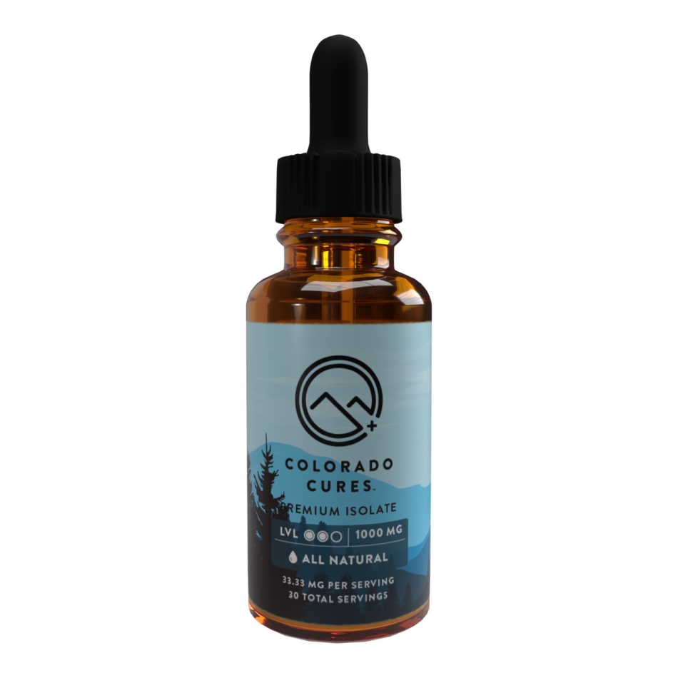 Colorado Cures - 1000mg CBD Isolate Tincture - All Natural 30mL