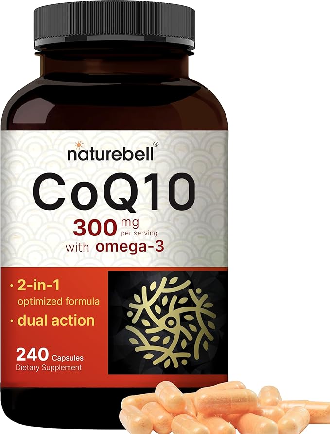 CoQ10 (Ubiquinone) 300mg with Omega 3, 240 Capsules