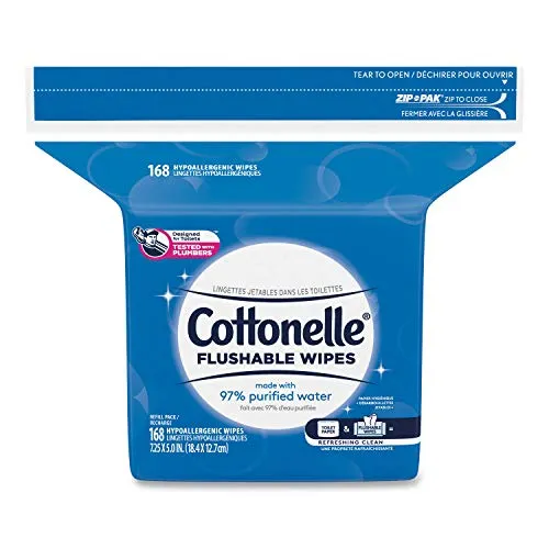 Cottonelle Wipes,Refill,168,WH(Packaging May Vary)