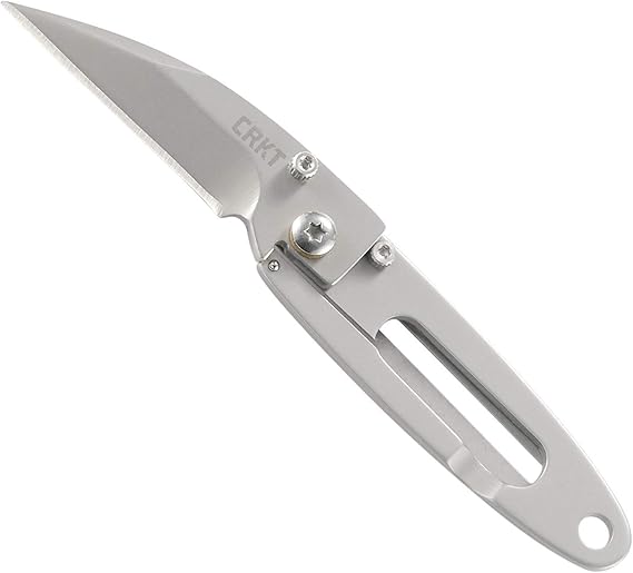 CRKT Delilah's P.E.C.K. EDC Folding Pocket Knife: Compact Everyday Carry, Dual Grind Blade, Frame Lock, Skeletonized Handle, Pocket Money Clip 5520