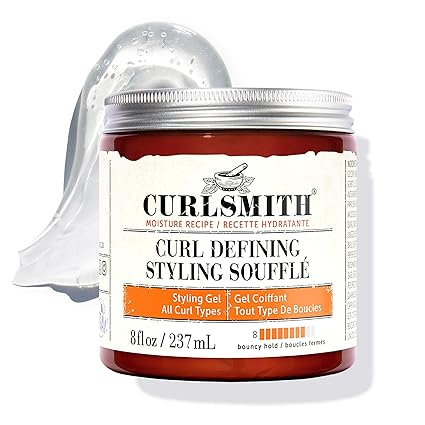 CURLSMITH - Curl Defining Styling Souffle - Vegan Medium Hold Styling Gel for Wavy, Curly and Coily Hair (8oz)