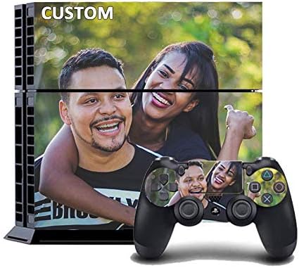 Custom PS4 Skin with Your Picture and Create Your Own Design,Customizable Playstation PS4 Controller and Console Skin, Custom Stickers for PS4 Controller