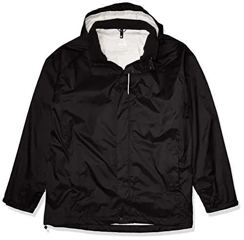 Cutter & Buck Men's Big and Tall Big & Tall Hooded, Spark Systems Trailhead Jacket, Black, 5XB