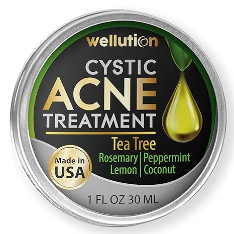 Cystic Acne Treatment and Acne Scar Remover - Made in USA - Effective Face & Body Severe Acne Cleanser with Tea Tree Oil - Prevent Future Breakouts - Natural Acne Spot Pimple Cream