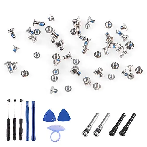 D-FLIFE Complete Screw Set Replacement Compatible for iPhone X 5.8 inch with 1 Set Repair Tool Kits