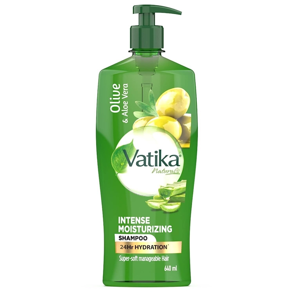Dabur Vatika AloeVera &Olive Intense Moisturising Shampoo Prevents Dryness 640ml