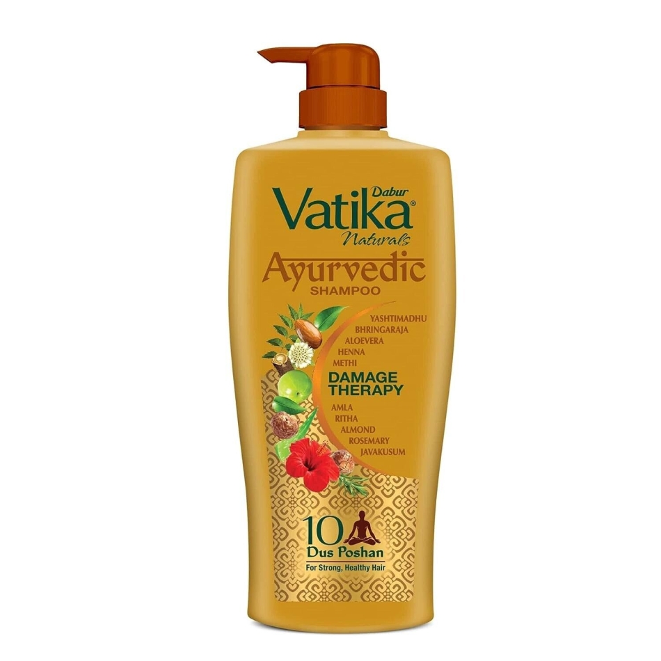 Dabur Vatika Ayurvedic Shampoo - 640ml, No Parabens 