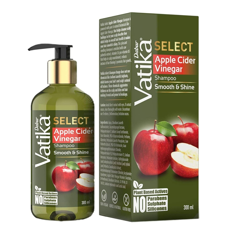 DABUR Vatika Select Apple Cider Vinegar Shampoo Smooth & Shine 300 ml