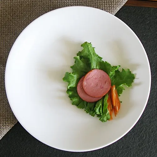 Dauerhaft Dinnerware Durable Porcelain Round Coupe Dinner/Luncheon/Salad Plate, Rolled Edge, set of 6