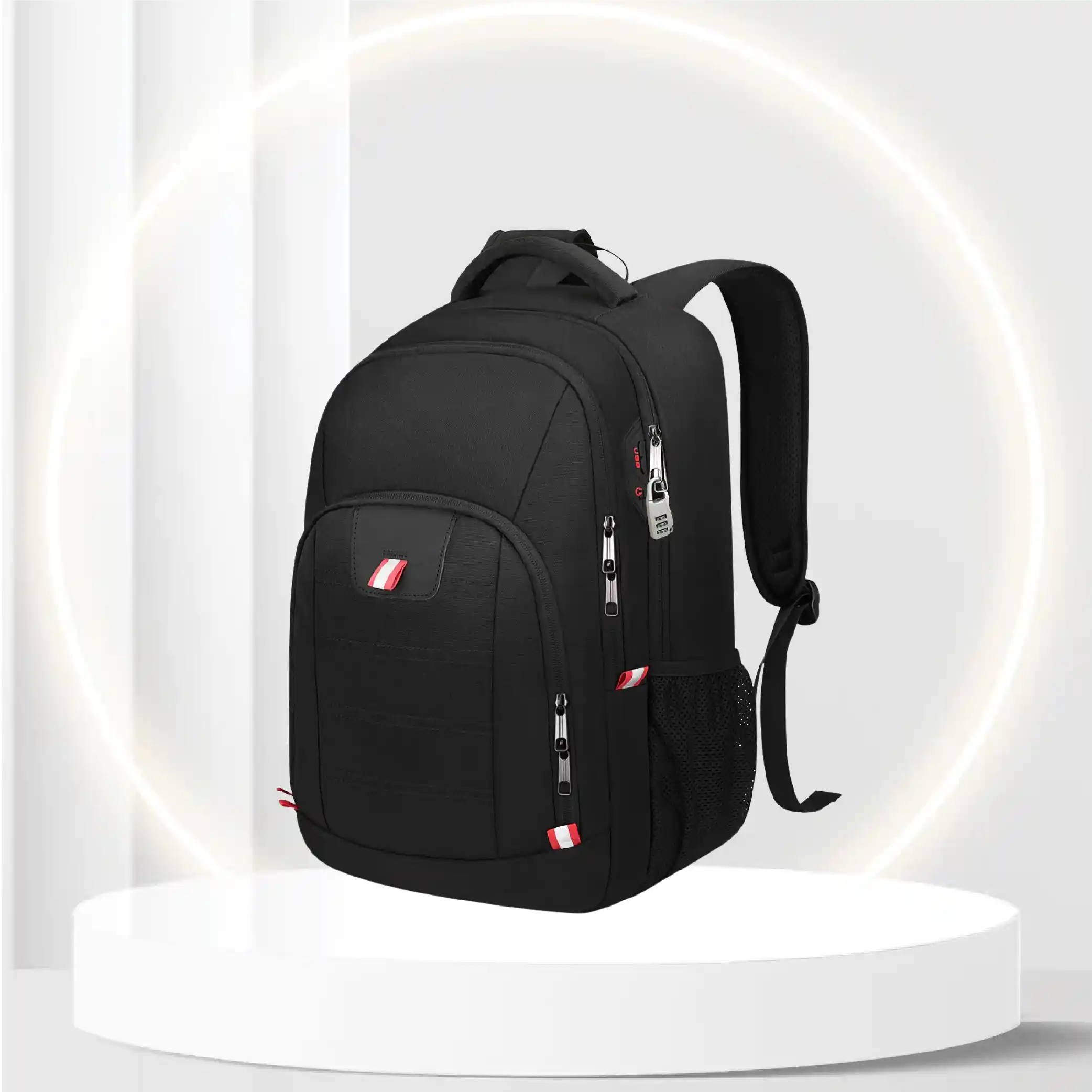 Della Gao Laptop Backpack, Business Travel Backpack with USB Charging Slit for Men Womens, Anti Theft Water Resistant Computer Backpack Fits 15 Inch Laptop and Notebook, Black