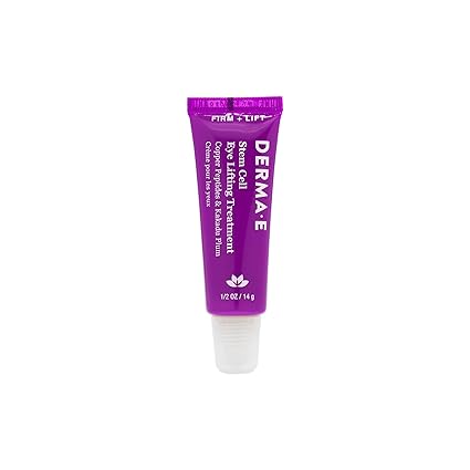 Derma E Stem Cell Lifting Eye Treatment Multi Action Firming and Tightening Under Eye and Upper Eyelid Cream - Hydrating and Revitalizing Moisturizer, 0.5oz