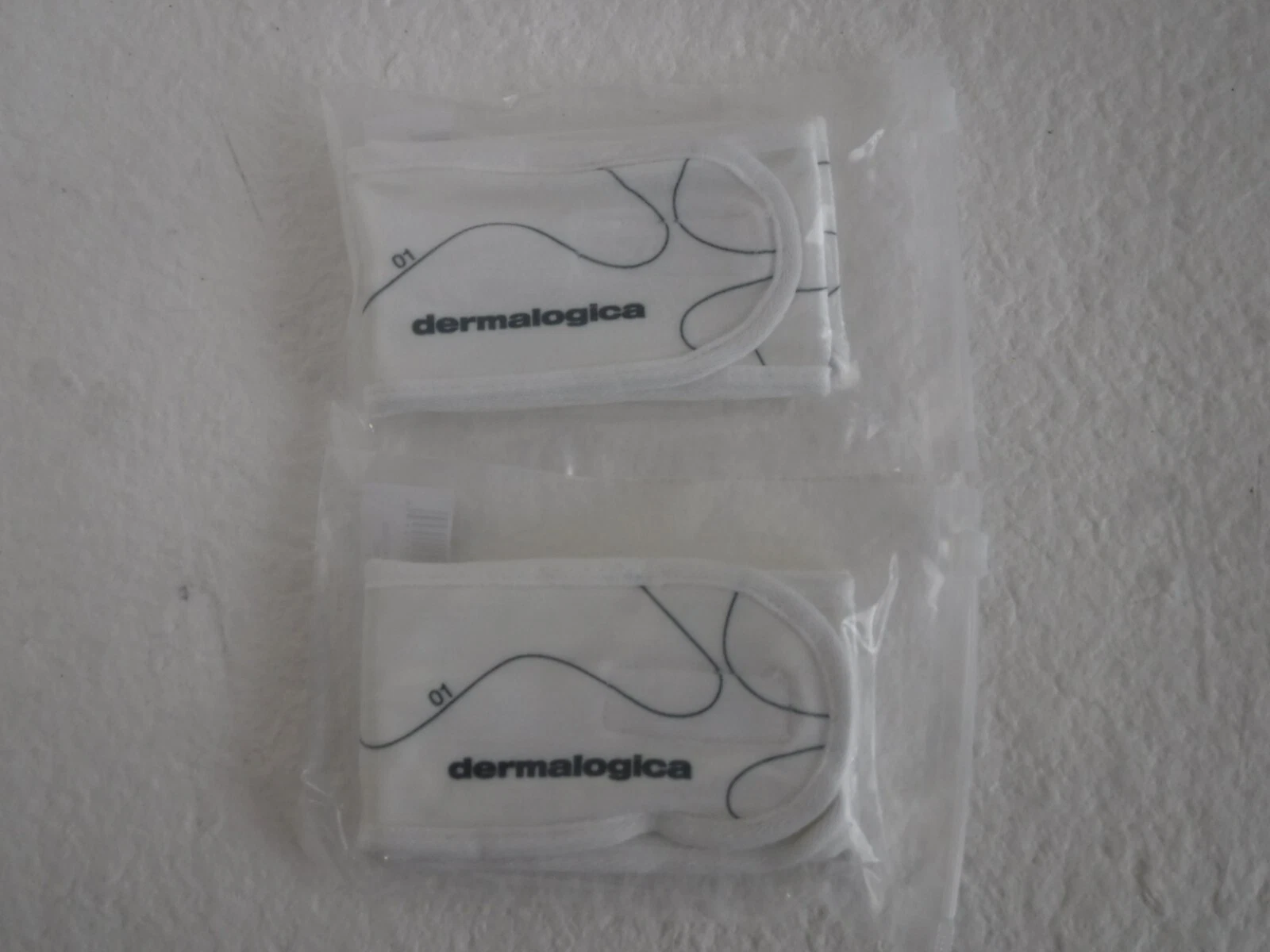 Dermalogica 2022 Face Mapping White Headband ( Lot Of 2 )