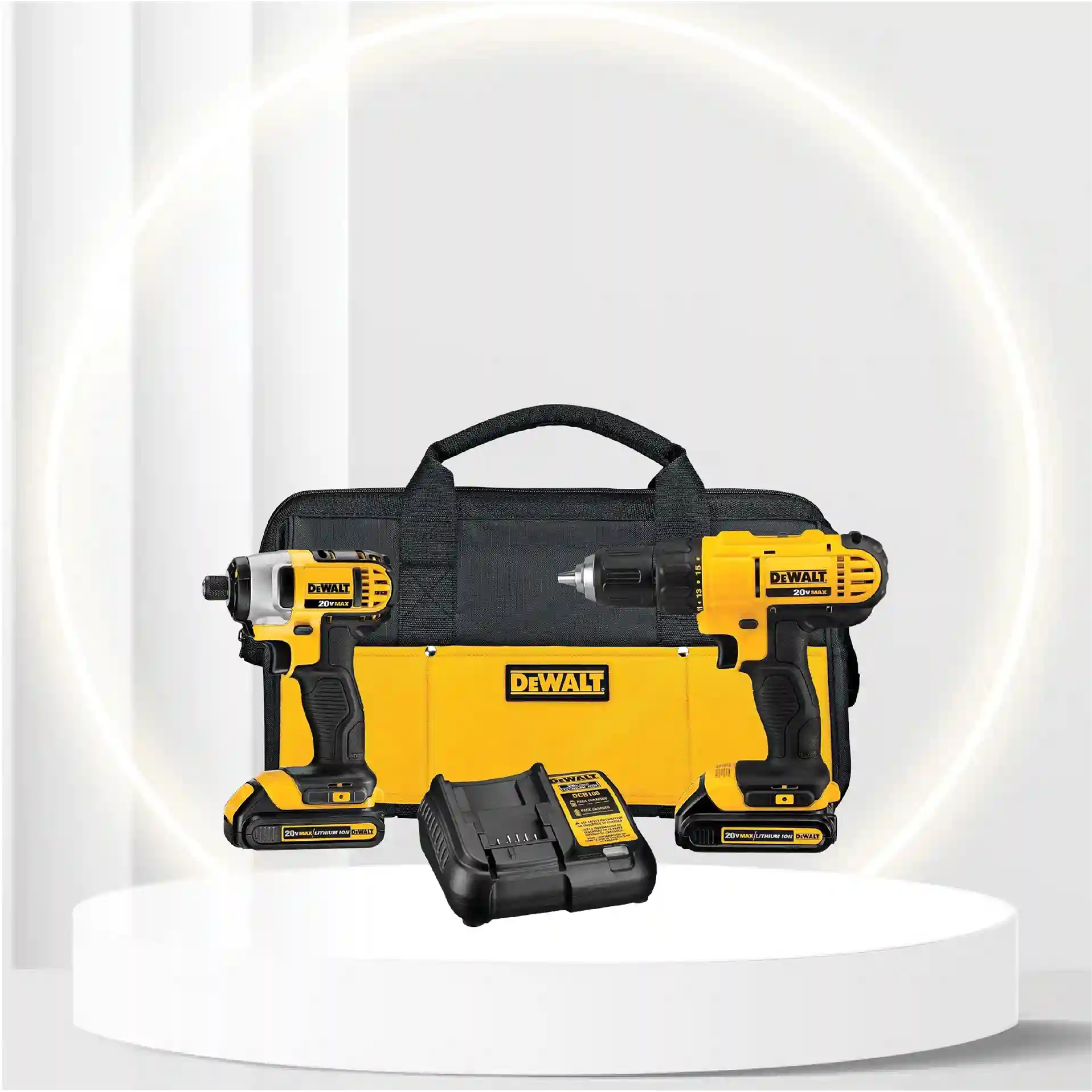 DEWALT 20V MAX Cordless Drill Combo Kit, 2-Tool (DCK240C2)