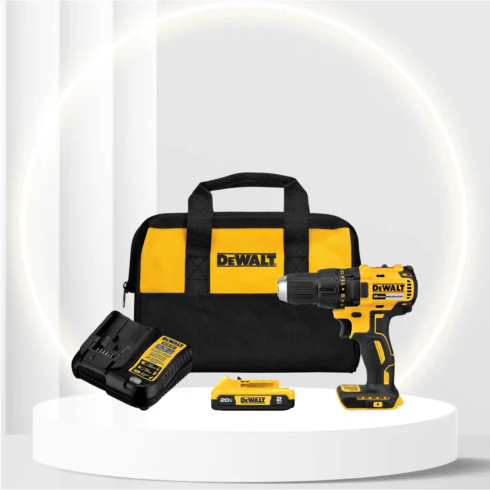 DEWALT 20V MAX Cordless Drill Driver, 1/2 Inch, 2 Speed, XR 2.0 Ah Battery and Charger Included (DCD777D1)