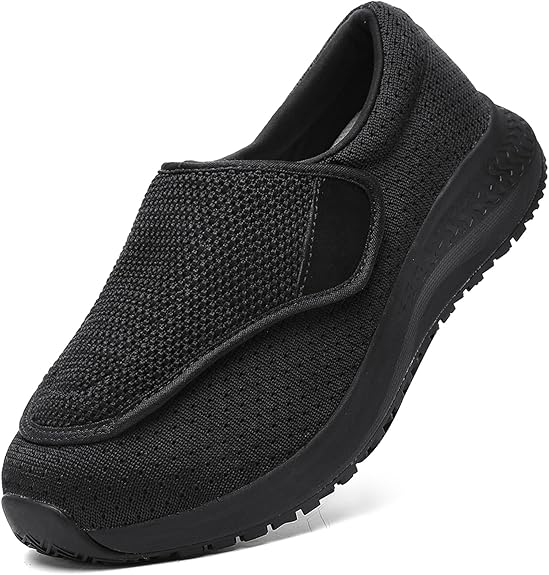 Diabetic Shoes for Men and Women, Adjustable Slip-On Wide Walking Shoes for Swollen Feet, Orthopedic Foot Pain Relief, Neuropathy - EasyTop Wings