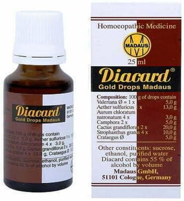 Diacard Gold Drops Homeopathic Medicine by Madaus Adel, 25ml Made in Germany