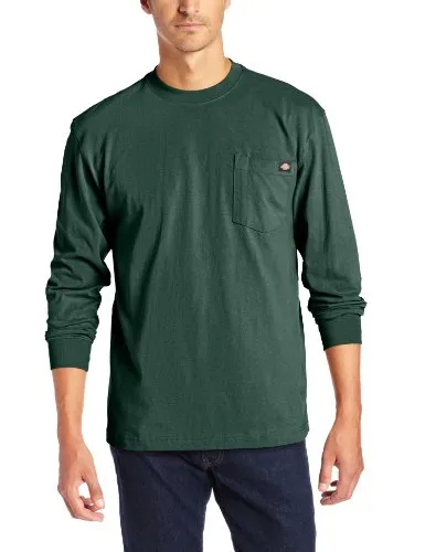 Dickies mens Big & Tall Long-sleeve Heavyweight Crew-neck T-shirt work utility t shirts, Hunter Green, XX-Large Tall US