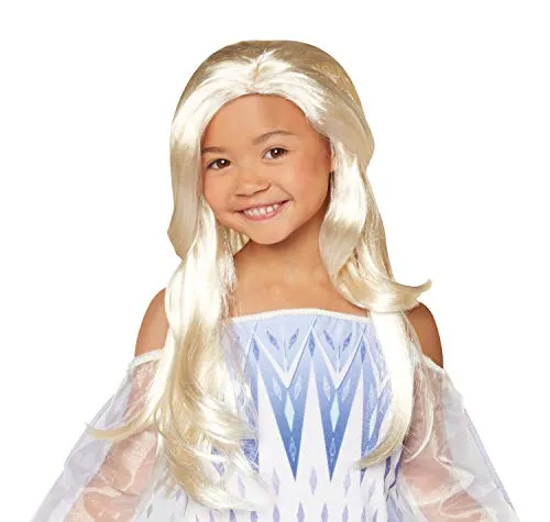 Disney Frozen 2 Elsa Wig, The Snow Queen Elsa Flowing Blonde Wig for Costume or Pretend Play Dress-Up