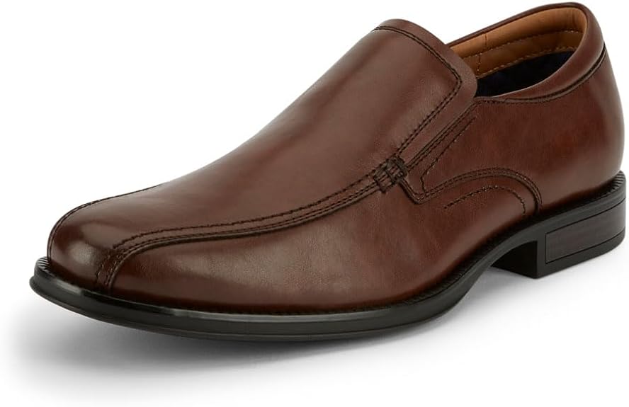 DOCKERS Mens Greer Dress Run Off Loafer Shoe, Brown, Size 7.5