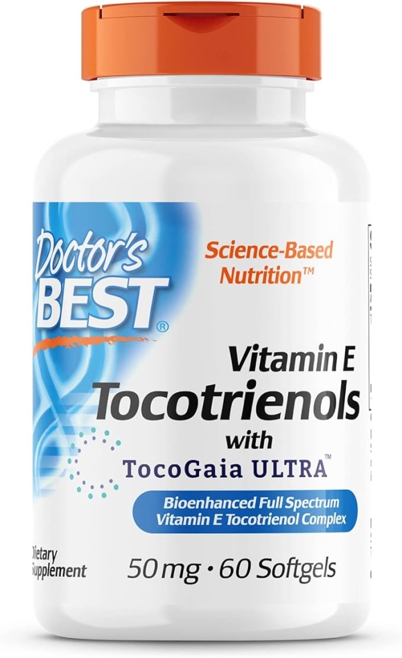 Doctor's Best Vitamin E Tocotrienols contains TocoGaia ULTRAâ¢ bioenhanced full spectrum vitamin E complex, 60 Count