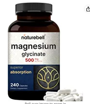 Double Strength Magnesium Glycinate 500mg, 180 Capsules, 100% Chelated for Maximum Absorption, Premium Magnesium Supplement, Supports Muscle, Joint, Heart Health & Enzyme Function