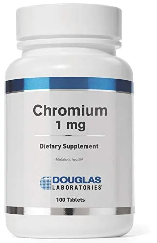 Douglas Laboratories - Chromium (1 mg.) - Trace Mineral Supports Insulin Action and Metabolism - 100 Tablets