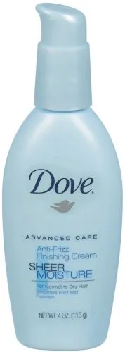 Dove Advanced Care Sheer Moisture Anti-Frizz Finishing Cream, 4 Ounce