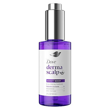 Dove Derma Scalp Density Boost 3-in-1 Scalp Serum 1 ct With Prebiotic Glycerin, Zinc + Peptides, and Niacinamide For Breakage And Hair Thinning 2 oz