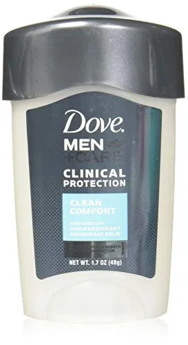 Dove Men + Care Clinical Protection Antiperspirant Deodorant Solid Clean Comfort 1.70 oz (Pack of 6)