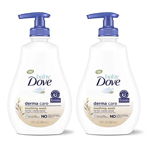 Dove Soothing Baby Body Wash Delicate Baby Skin Derma Care No Artificial Perfume or Color, Paraben Free, Phthalate Free 13 oz, 2 Count