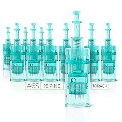 Dr. Pen Ultima A6S Replacement Cartridges - (10 PACK) - 16 Pins (0.25mm) Bayonet Slot - Disposable Replacement Parts