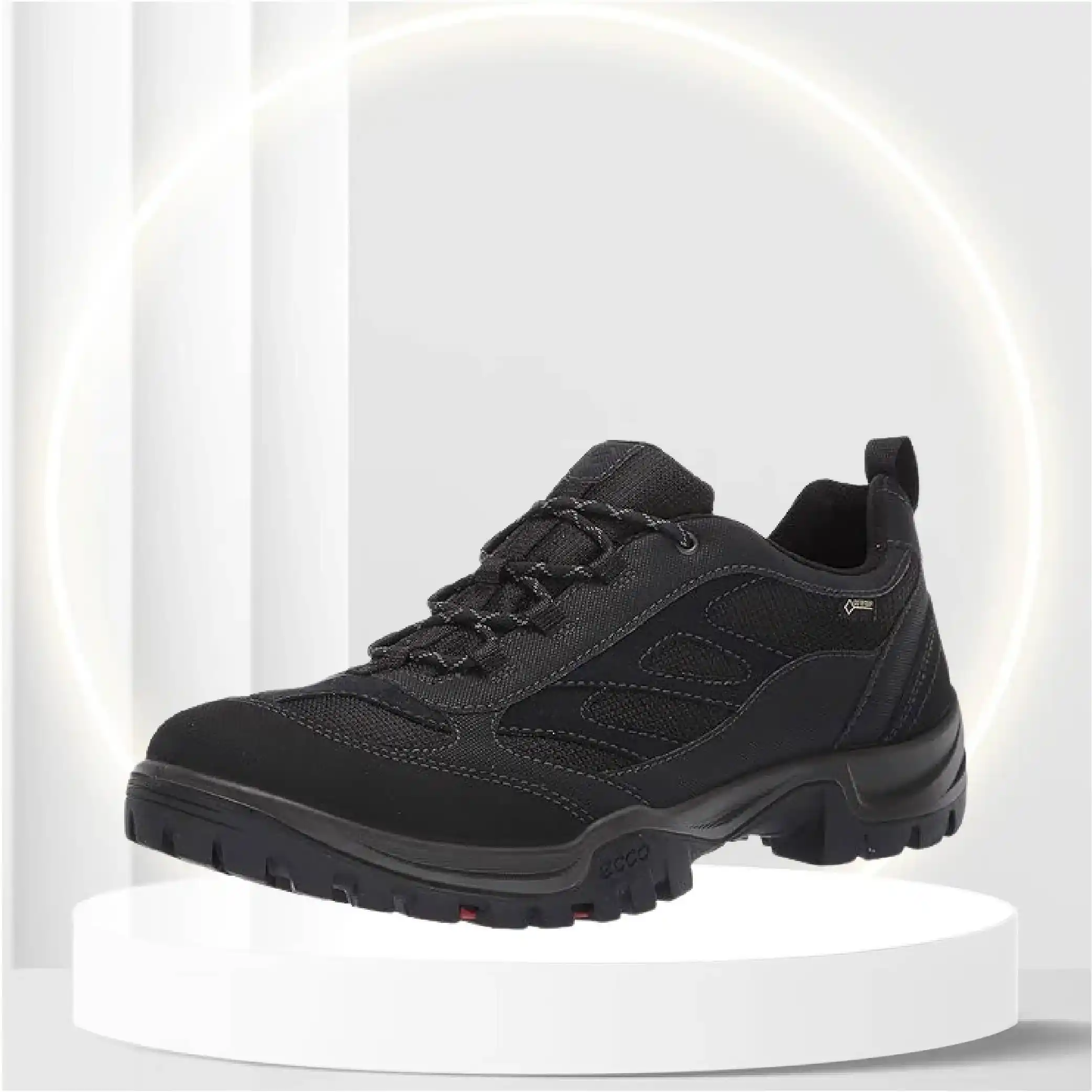 ECCO Men's Xpedition III Gore-TEX Low Hiking Shoe, Black/Black, 10-10.5