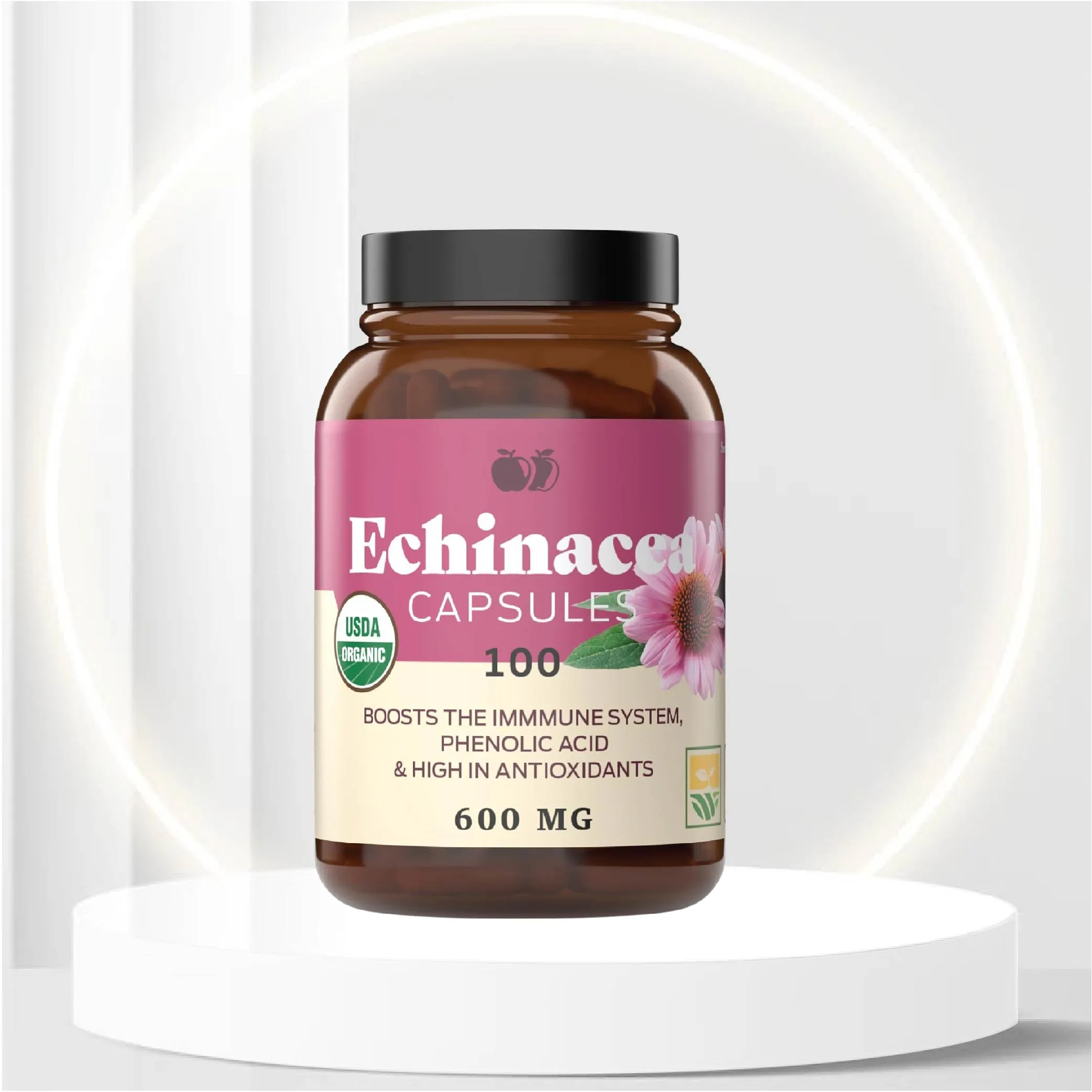 Echinacea Goldenseal 900mg 200 Veggie Caps (Vegetarian, Non-GMO & Gluten Free) Supports Healthy Immune Function and Overall Well-Being