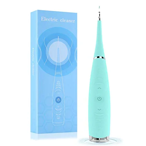 Electric Dental Calculus Remover Rechargeable Scraper Plaque Tartar Remover Teeth Cleaning Tools for Oral Care,5 Adjustable Modes, Powered by USB (Blue)