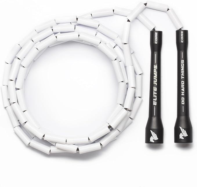 Elite Jumps - Do Hard Things 1 Beaded Jump Ropes | Crossover Jump Rope for Your Exercise Equipment | Segmented Jump Rope
