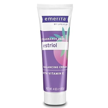 Emerita by Life-flo Estriol Cream with Vitamin E - Balancing Cream for Women at Midlife - with Soothing Aloe Vera and Sweet Almond Oil - Fragrance Free, 60-Day Guarantee, Not Tested on Animals, 4oz