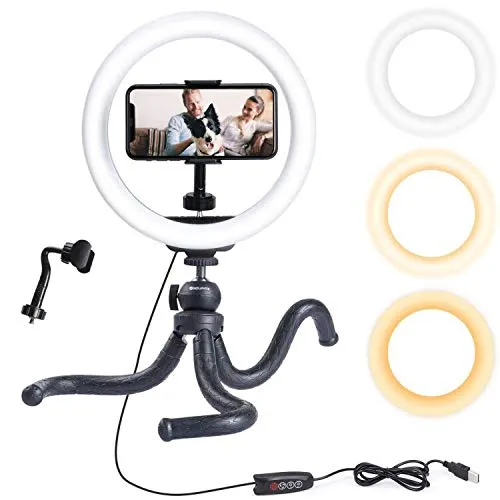 Endurax Selfie Ring Light with Stand for Phone, 10