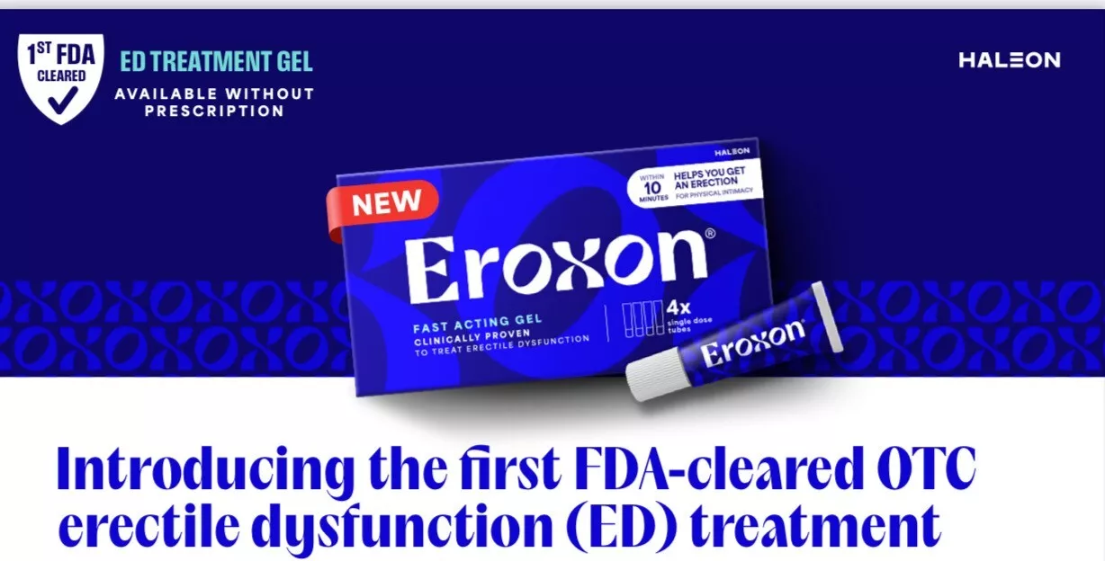 Eroxon Erectile Dysfunction Treatment Gel, Clinically Proven Topical Gel
