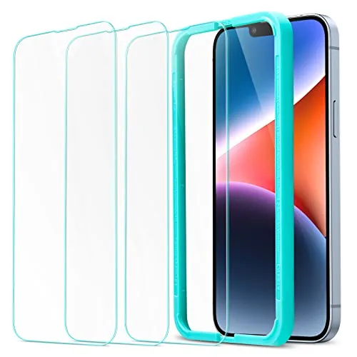 ESR Tempered-Glass Screen Protector Compatible with iPhone 14 Plus and iPhone 13 Pro Max, with Easy Installation Frame, Military-Grade Protection, Ultra Tough, Scratch Resistant, 3 Pack