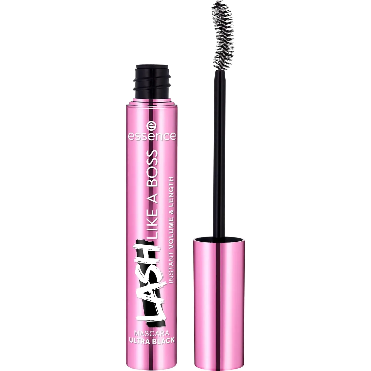 essence | Lash Like A Boss Instant Volume & Length Mascara | Ultra Black Color & Curved Fiber Brush | Vegan & Cruelty Free | Free From Parabens & Microplastic Particles