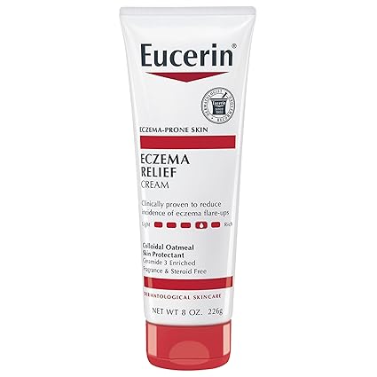 Eucerin Skin Care Set, Advanced Repair Lotion, Unscented Body Lotion for Dry Skin, 16.9 Fl Oz Eczema Relief Body Cream, Eczema Cream with Colloidal Oatmeal (Skin Protectant), 8 Oz